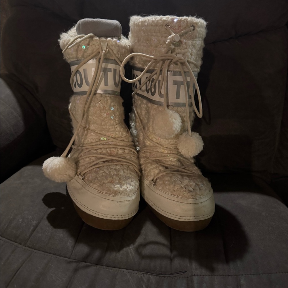 Iridescent juicy couture moon boots